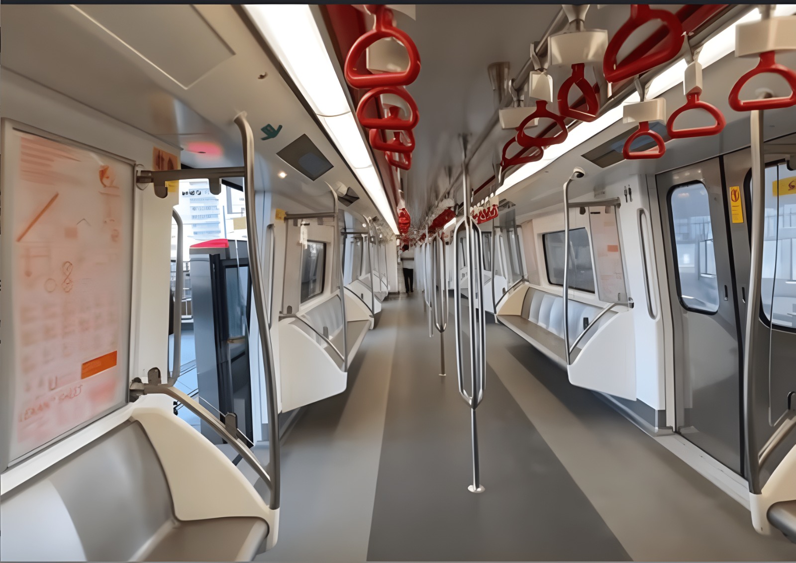 Stainless steel saloon seat to Mumbai Metro Line-2 and Line-7